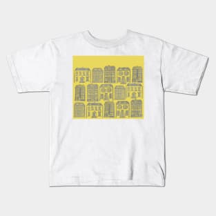 Home Sweet Home – Yellow and Grey Kids T-Shirt